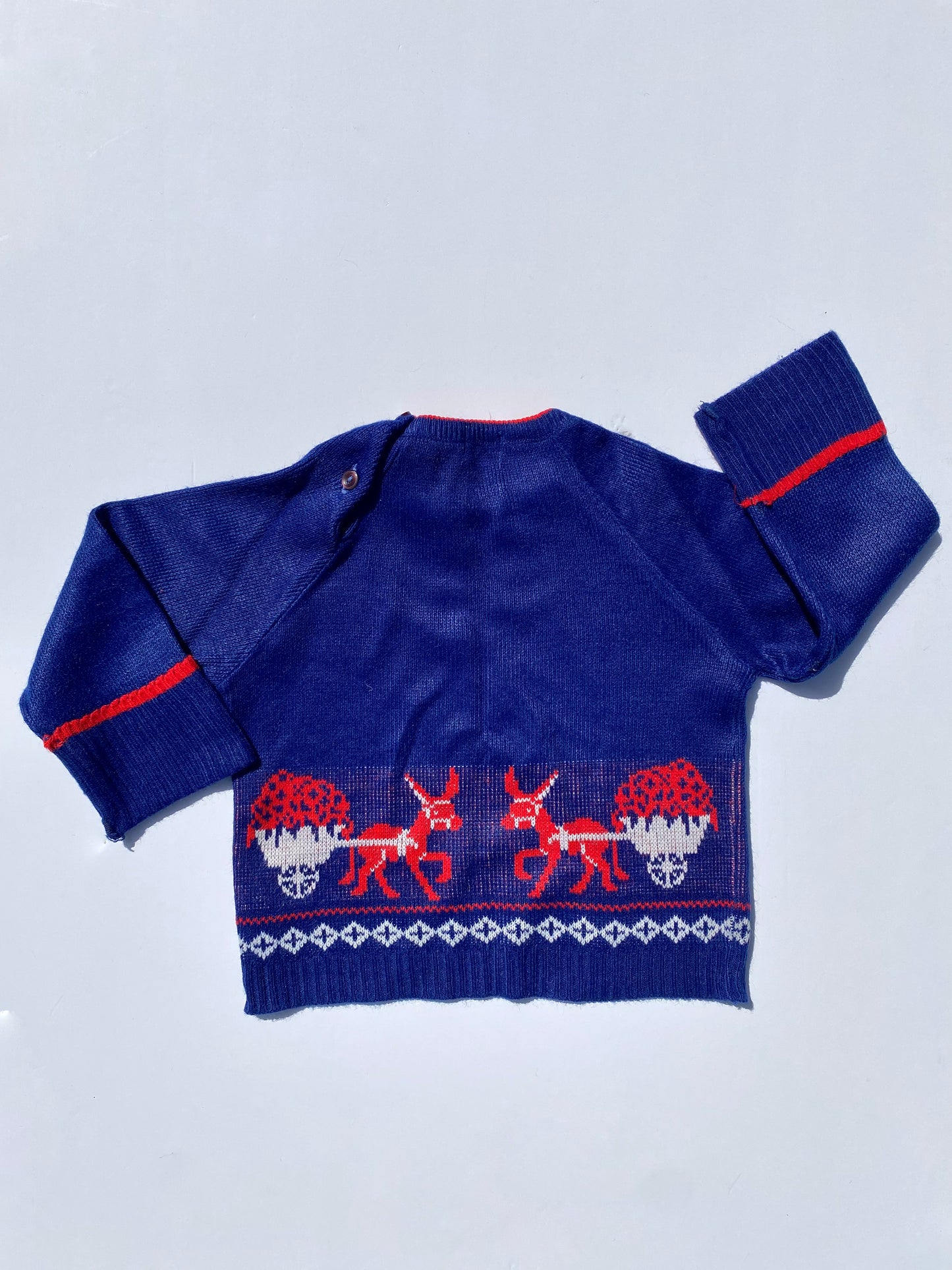 Rare 1960s Vintage St Michael donkey jumper Age 18-24m