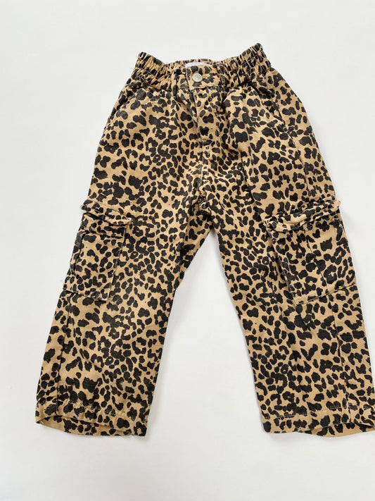 Leopard cargo trousers size 3y