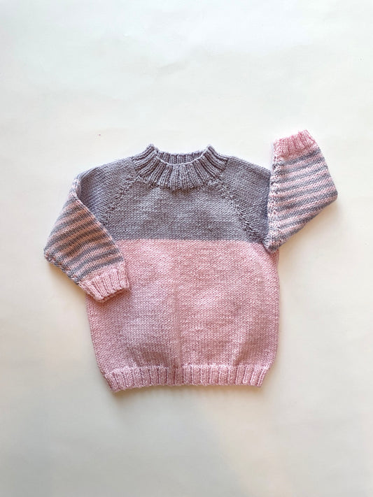 Pink stripe jumper age 3y