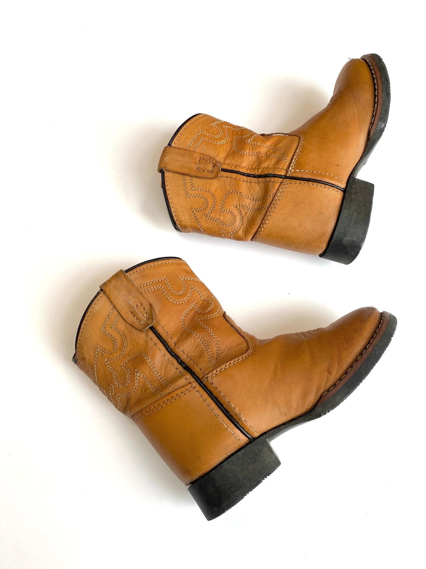 Brown leather cowboy boots Size 6.5