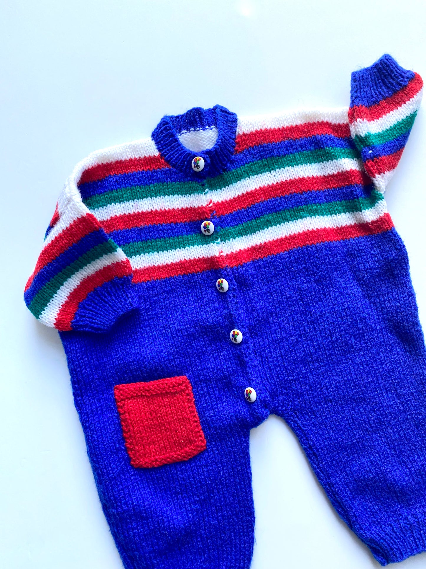 Knitted Stripe all-in-one Age 3m