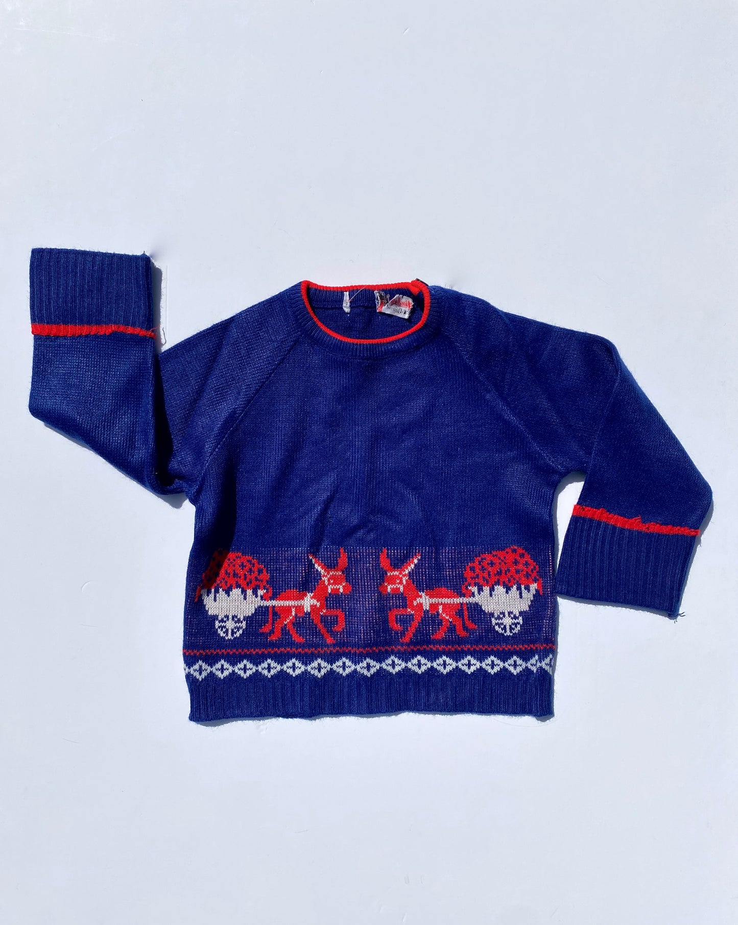Rare 1960s Vintage St Michael donkey jumper Age 18-24m
