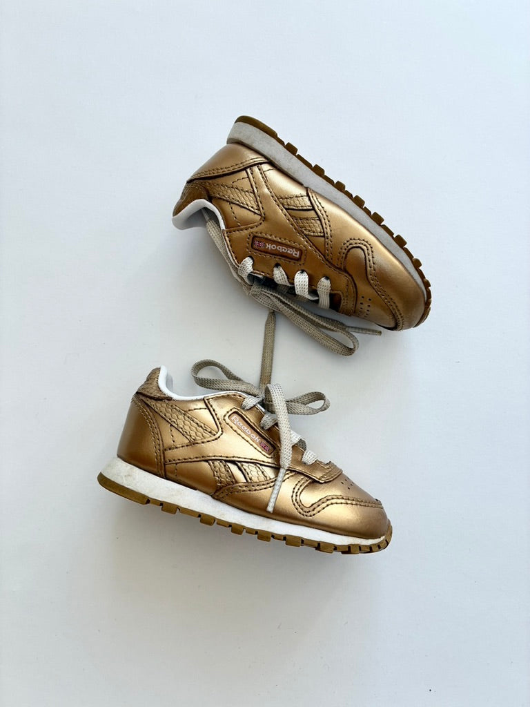 Gold Reebok Classics Size 4