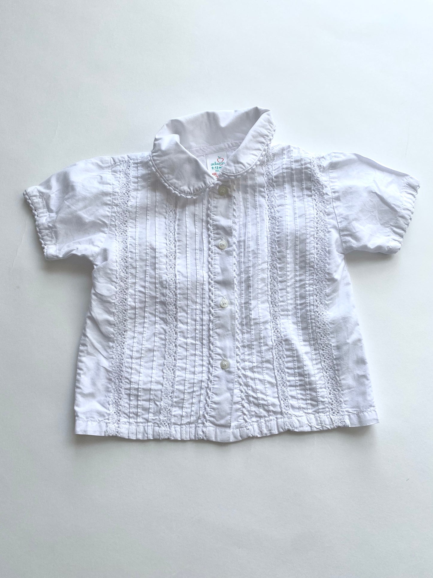 Vintage pin tuck pleated shirt Age 6-9m