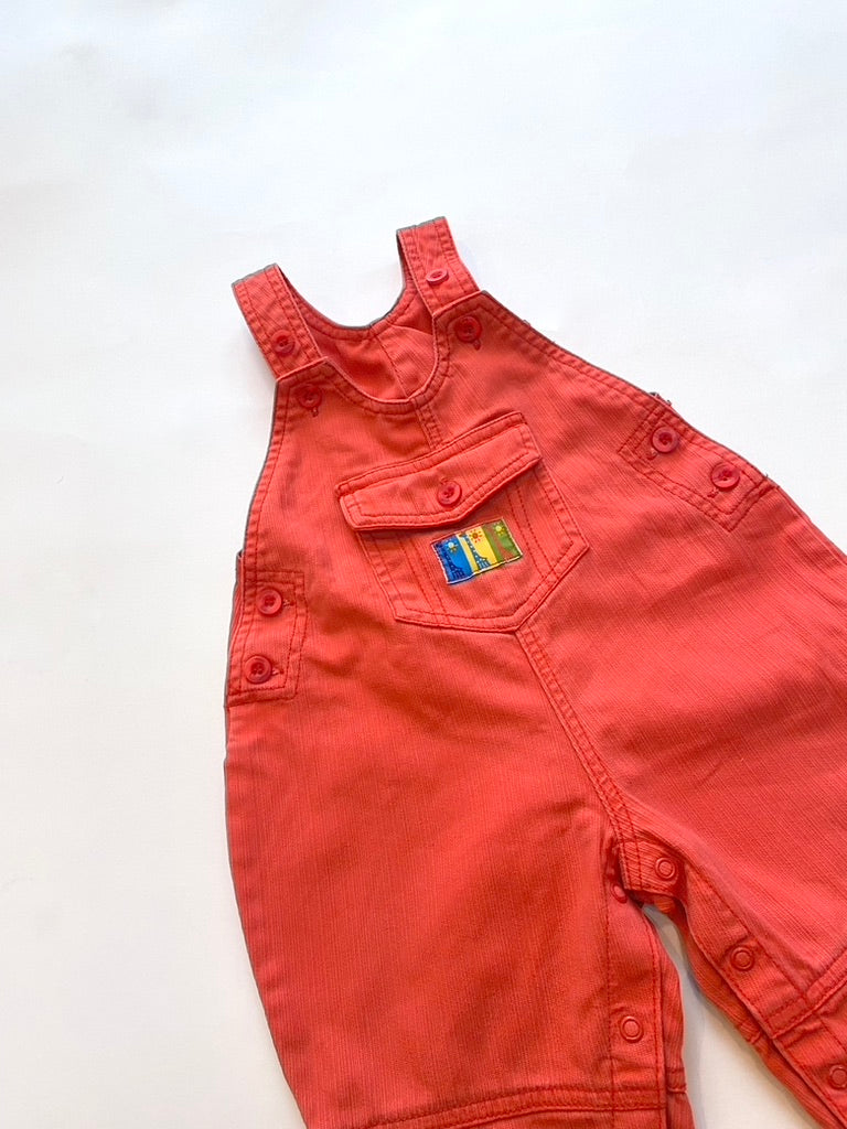 Vintage Adams orange dungarees Age 6-9m
