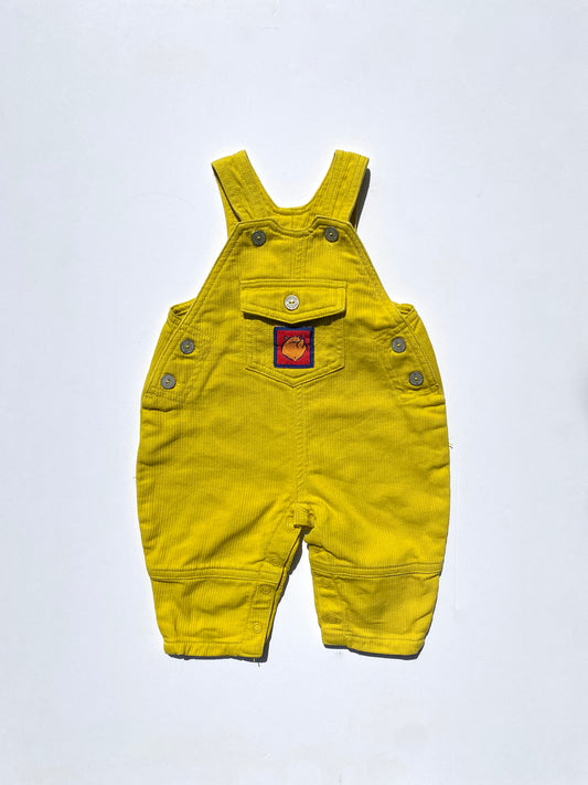 Vintage yellow dungarees Age 3-6m