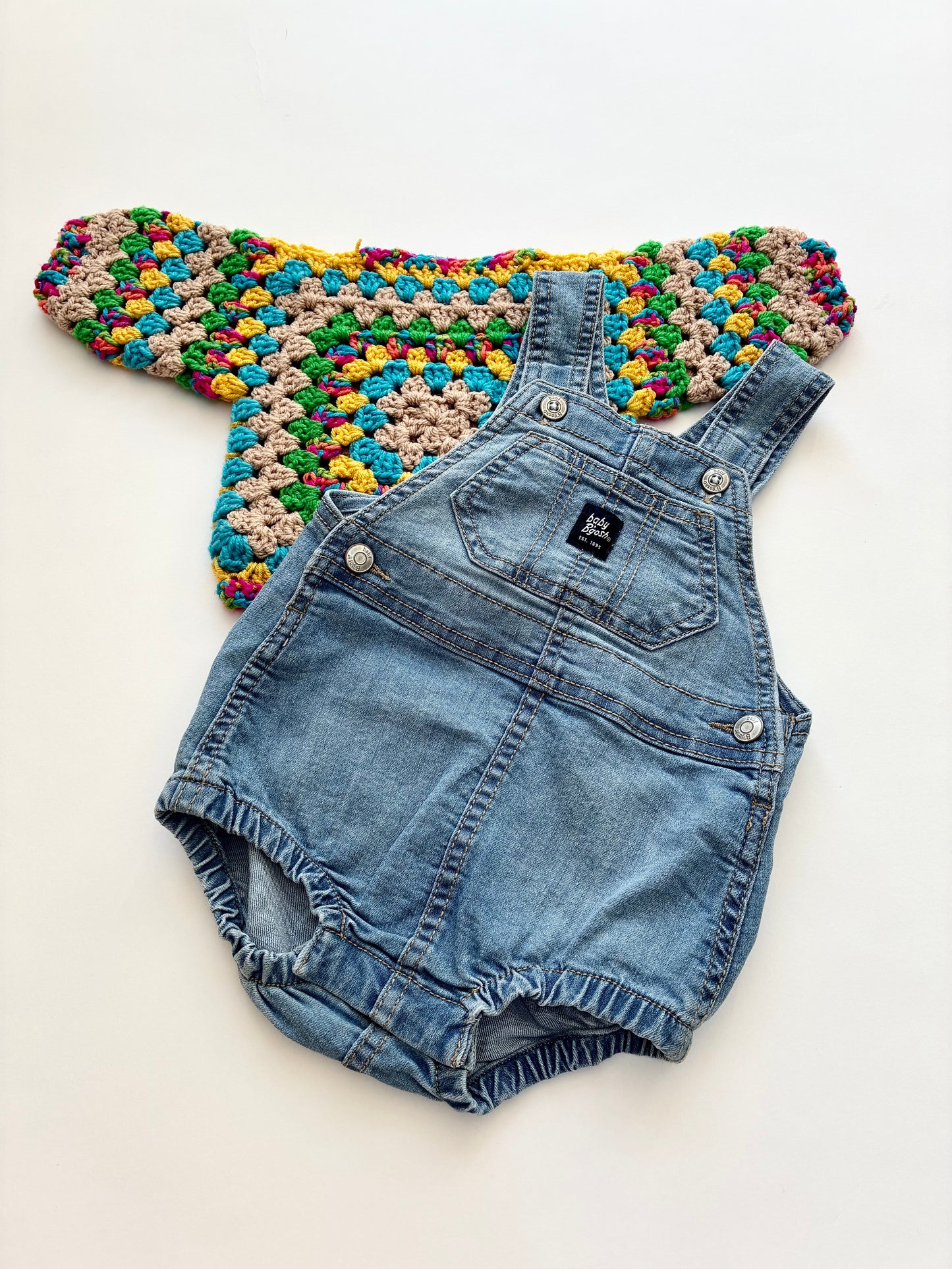 Hand crochet baby jumper Size 0-3m