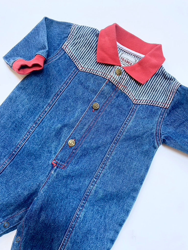 Vintage Trader denim romper age 3-6m