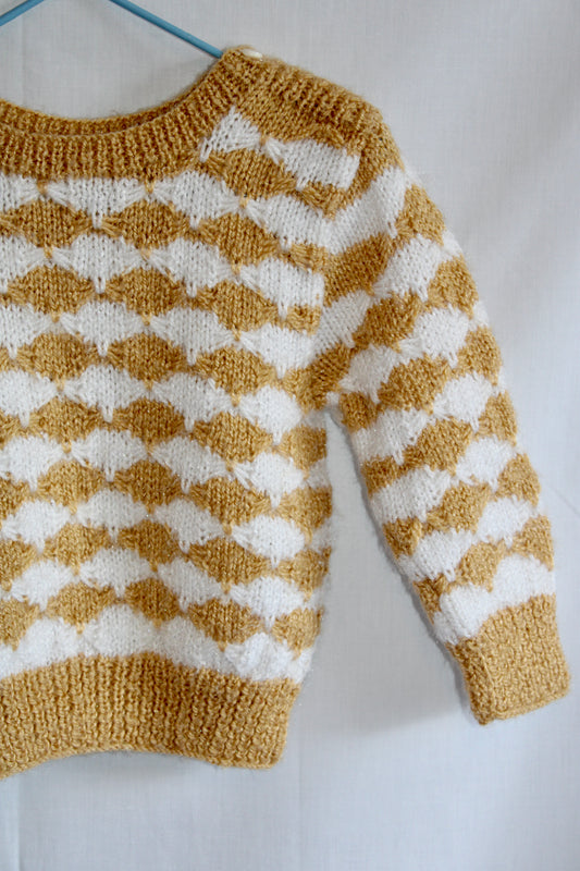 Mustard handknitted jumper Age 12-18M
