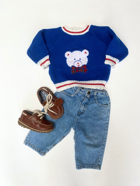 Vintage bear jumper Age 18m