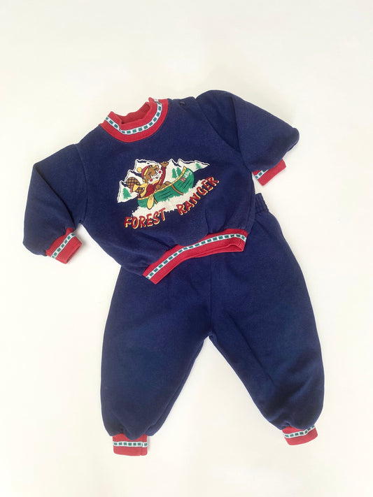 Vintage navy set Age 12-18m