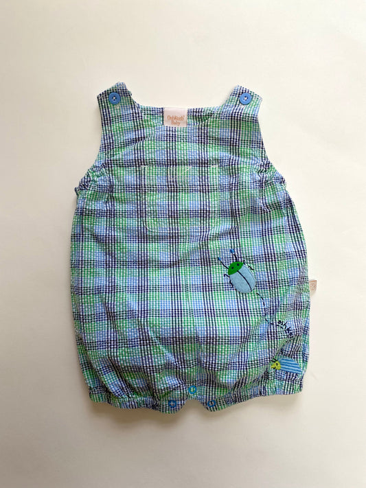 Oshkosh gingham romper Age 3-6m