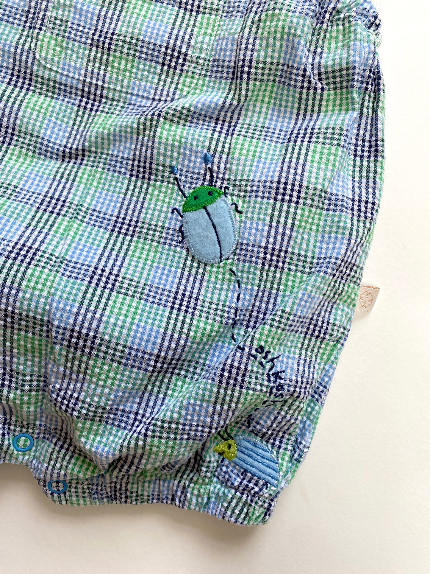 Oshkosh gingham romper Age 3-6m