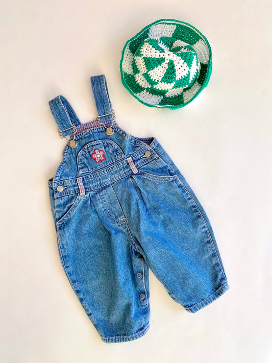 Vintage Denim Dungarees Age 3-6m