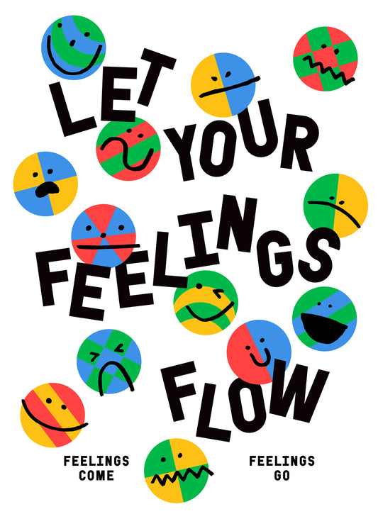 Let your feelings flow print A5 print