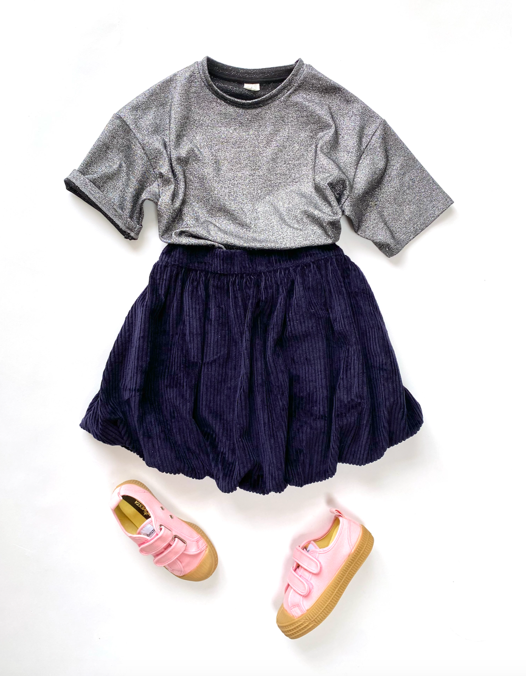 Cos Navy cord bubble skirt Age 7-8Y