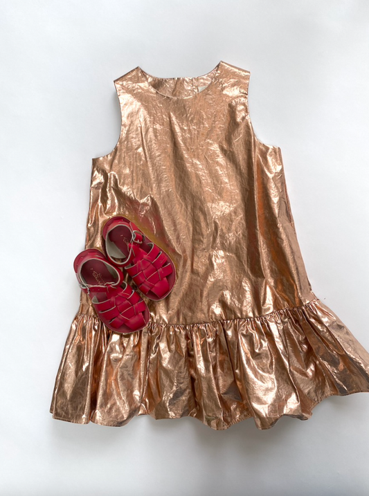 Metallic COS party dress age 2-4y