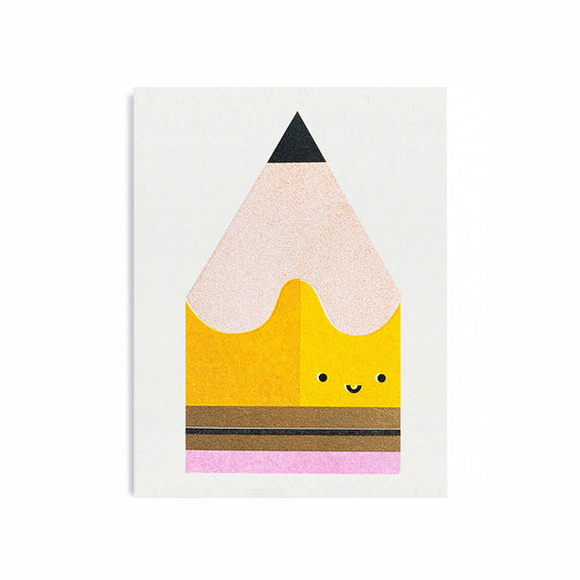 Yellow pencil mini card